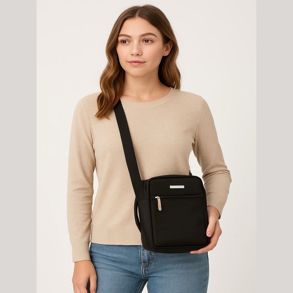 Baggallini Black Convertible Crossbody Shoulder Bag